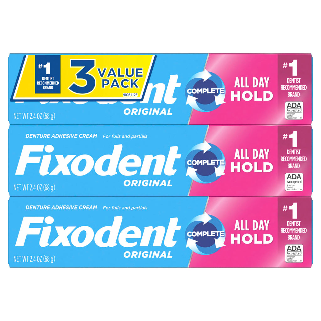 Denture Adhesive Cream 2.4 oz 3-Pack O35634