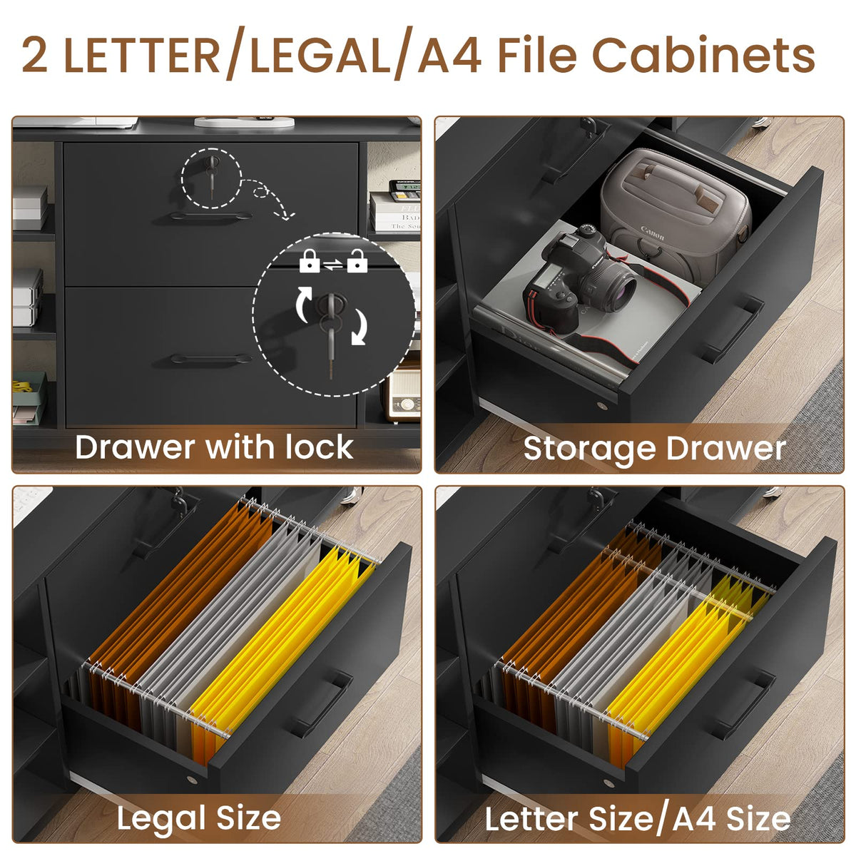 44" File Cabinet with Lock O9840