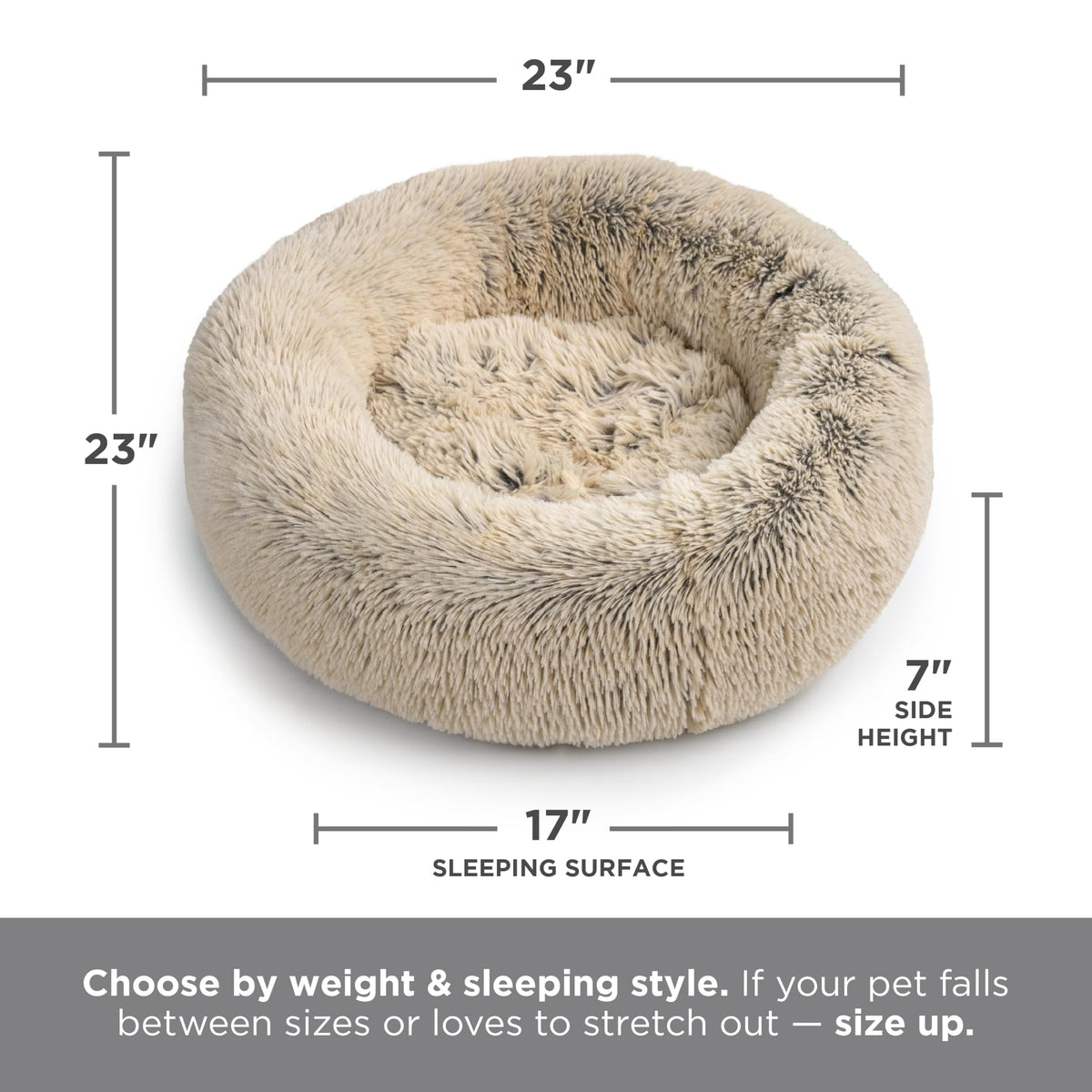 Small Taupe Dog Bed Y65676