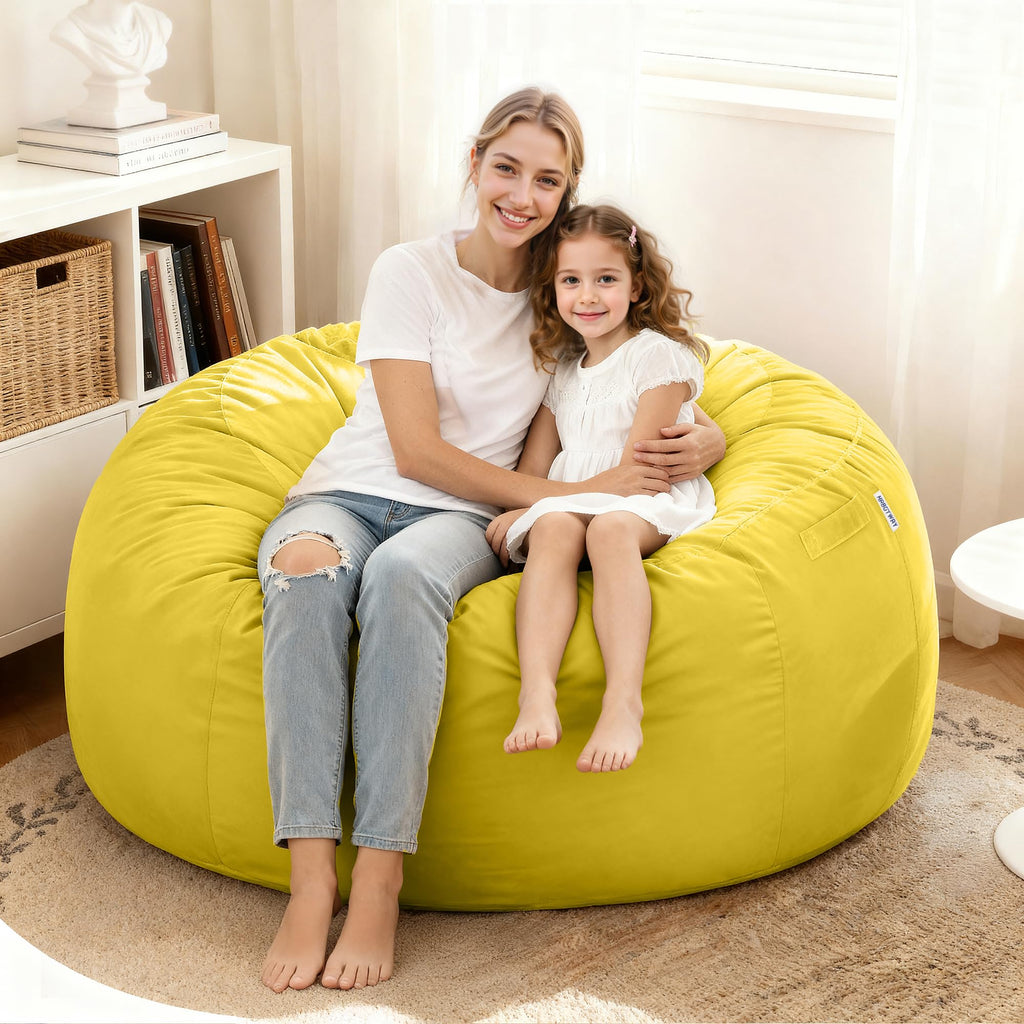 Giant 4' Memory Foam Bean Bag Chair with Microfiber Cover T720