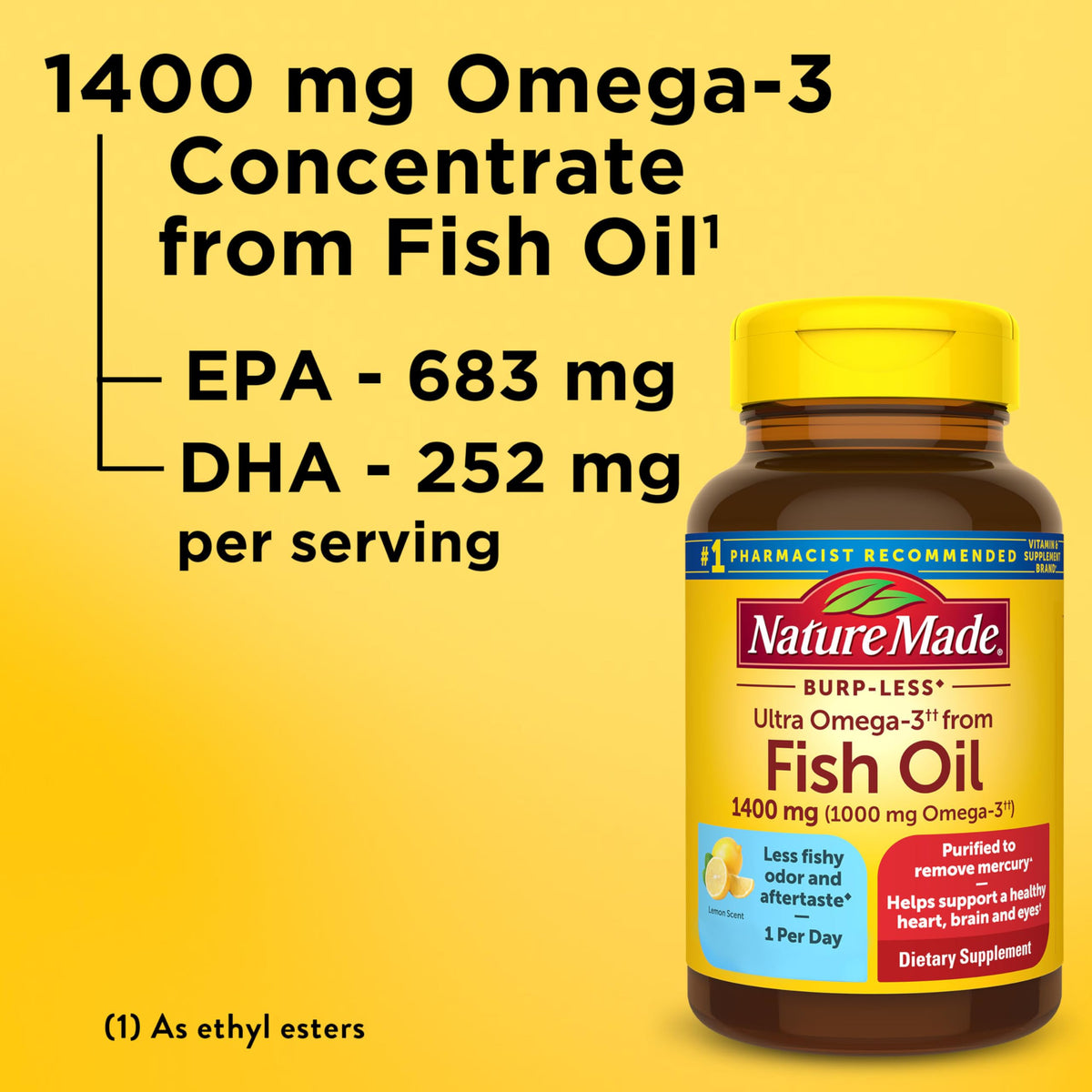 Omega 3 Fish Oil Supplement 1400mg 45 Softgel R870