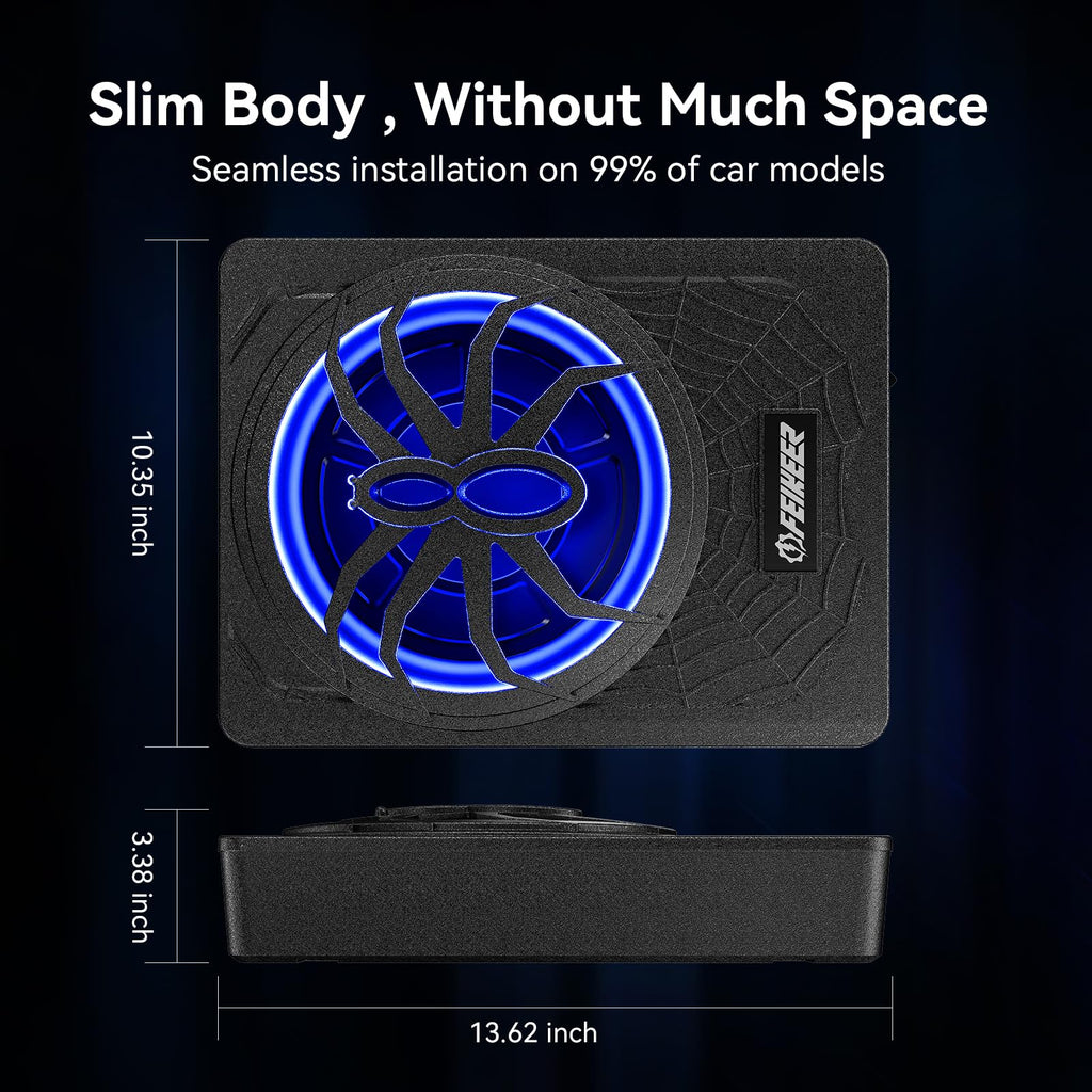 10" 1200W UnderSeat Subwoofer and Amp Package T245