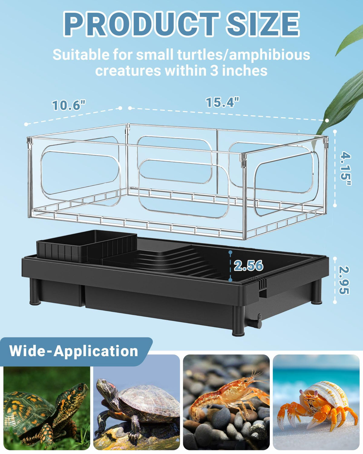 Small Turtle Tank Kit with Adjustable Lamp and Filter O407