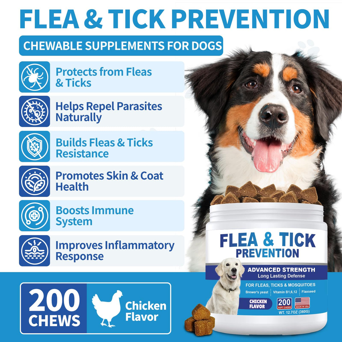 Flea and Tick Chewables 200Ct A16903
