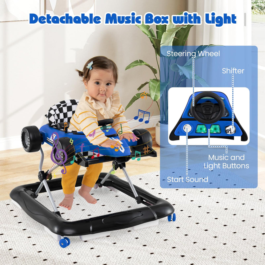 Foldable Baby Walker with Adjustable Heights and Wheels Q185