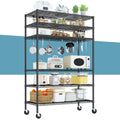 82" 6-Tier Adjustable Storage Shelves with Wheels B10516