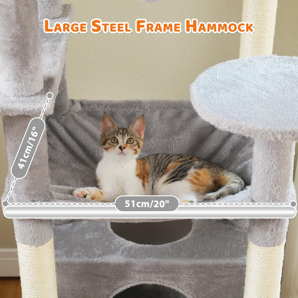 72" Cat Tree with Hammock & Condos Z82092