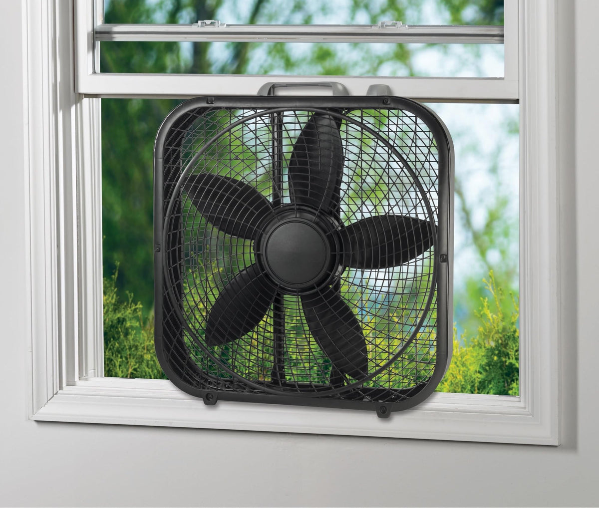 20" Weather Resistant Box Fan, 3-Speeds, Black S35557