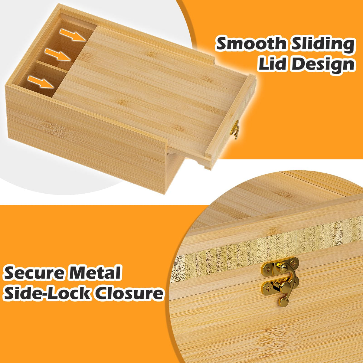 Bamboo Storage Box with Lid K819