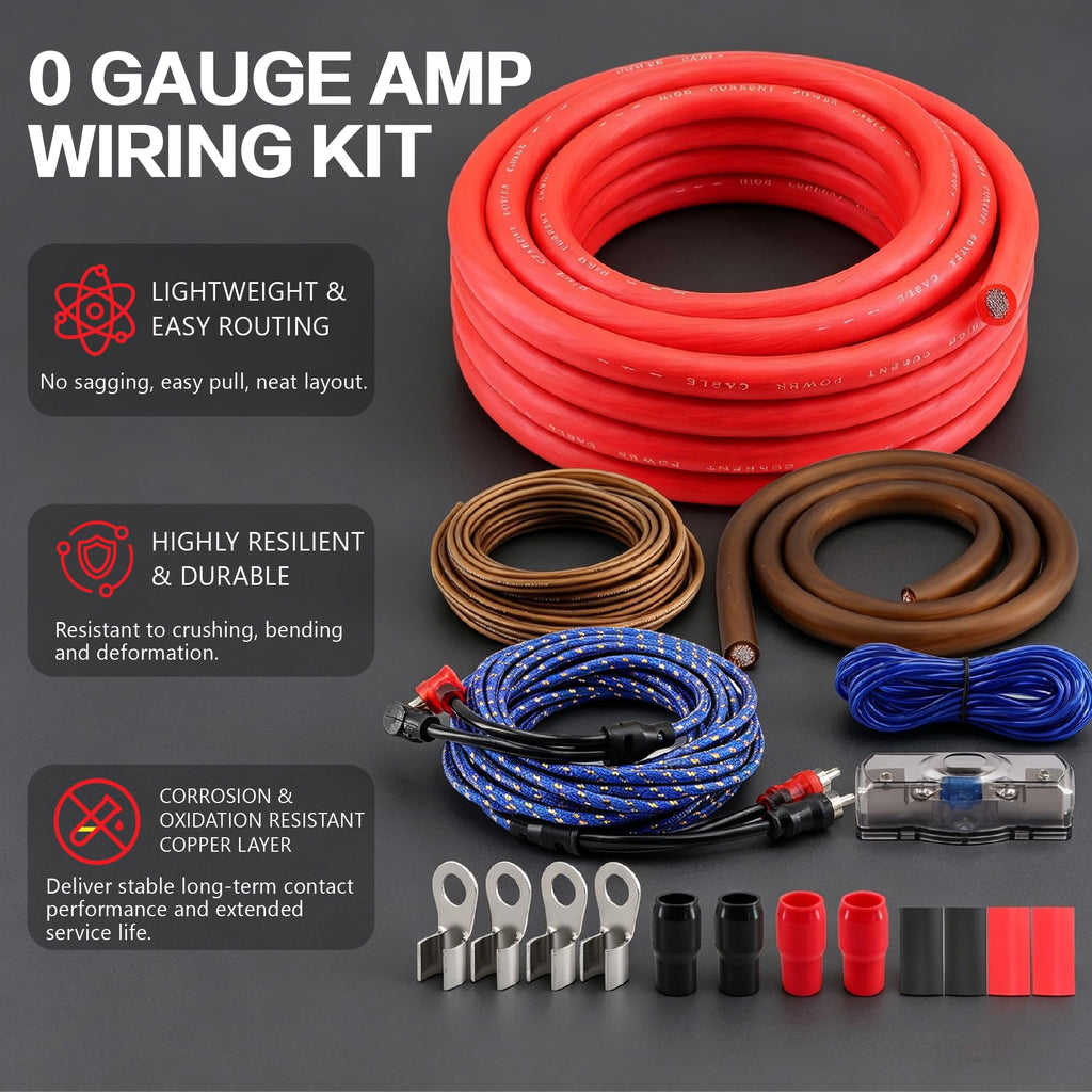 0 Gauge CCA Amplifier Wiring Kit C3476