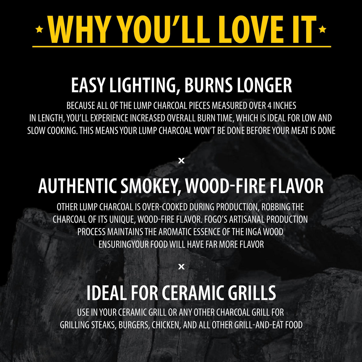 Hardwood Lump Charcoal 35 Pound Bag B9385