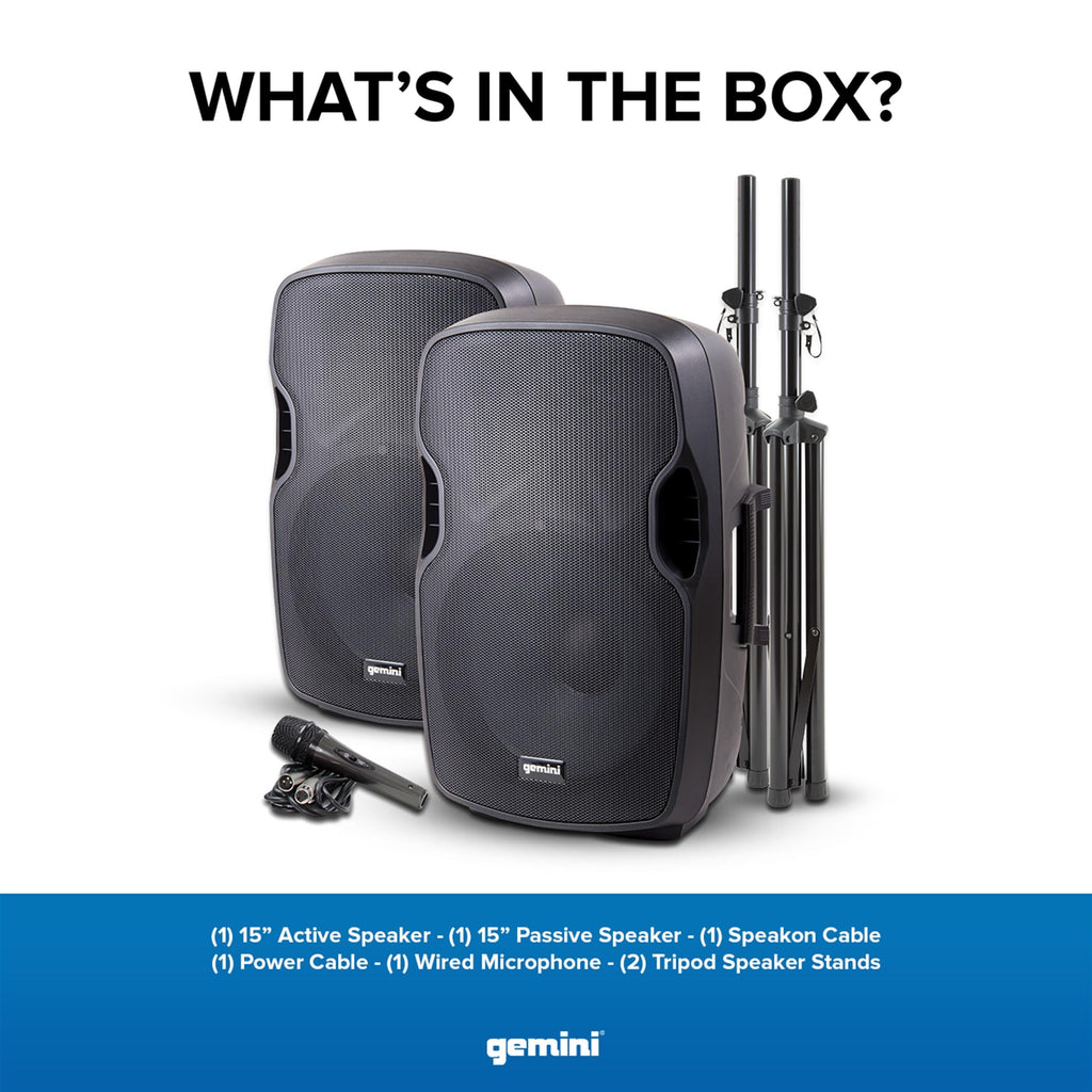 Portable Bluetooth PA Speaker System, 2000W, Black J23676