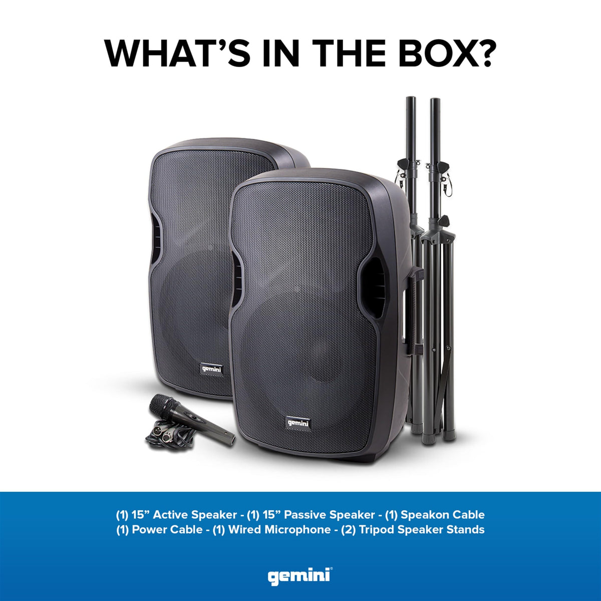 Portable Bluetooth PA Speaker System, 2000W, Black J23676