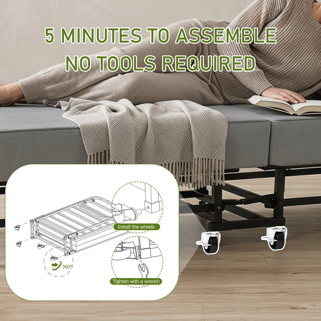 Folding Bed on Wheels I5996