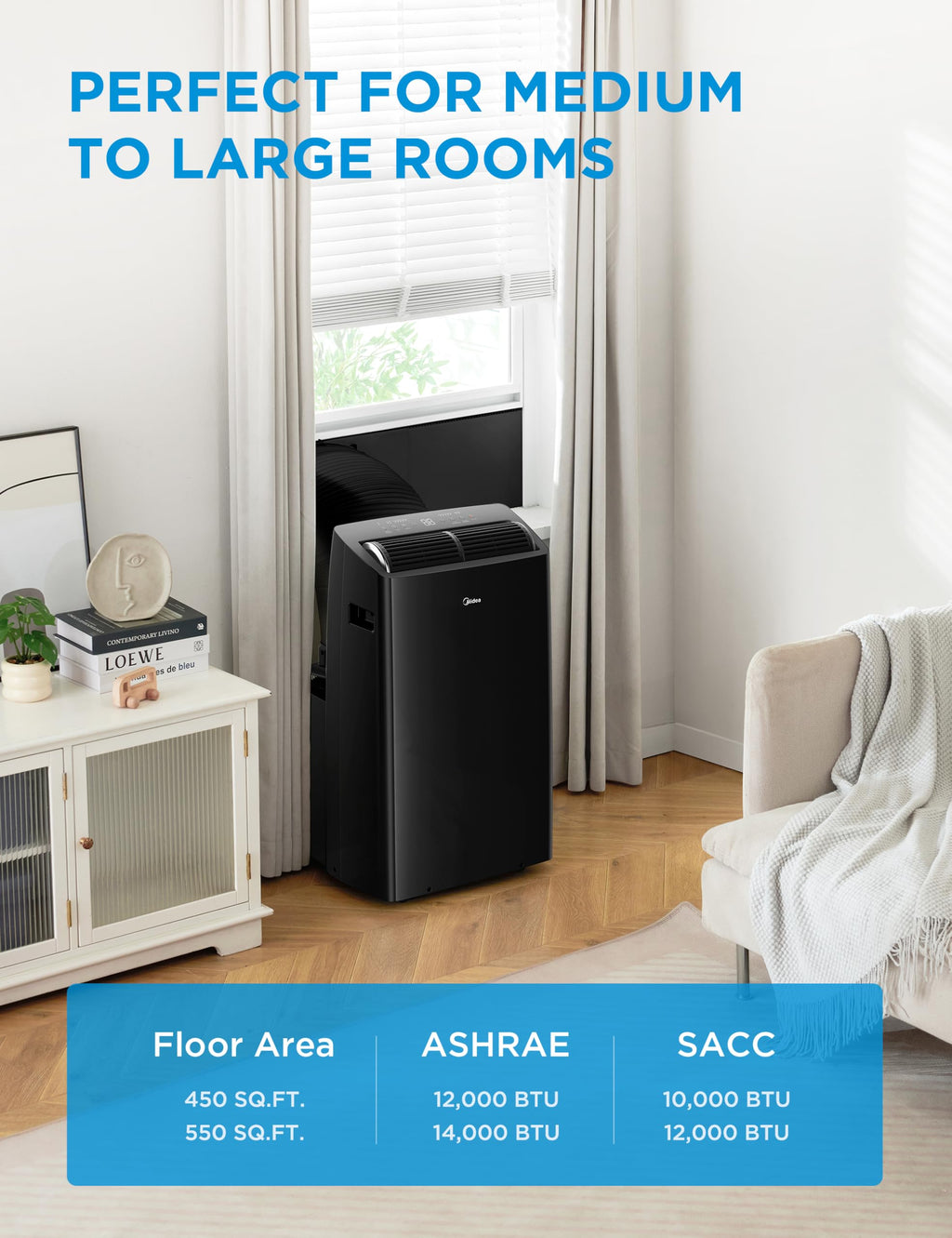 14,000 BTU Portable Air Conditioner with Heat H8876