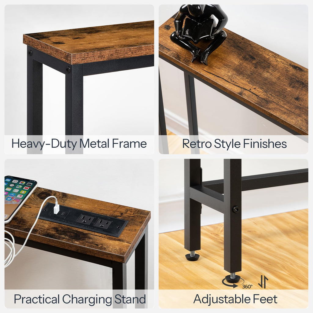 47.2" Narrow Console Table with Power Outlet C727208