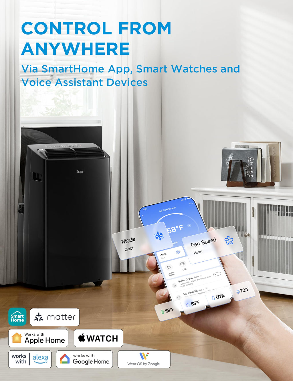 14,000 BTU Portable Air Conditioner with Heat H8876