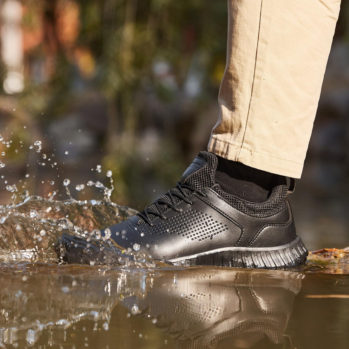Black Non Slip Work Shoes O449546
