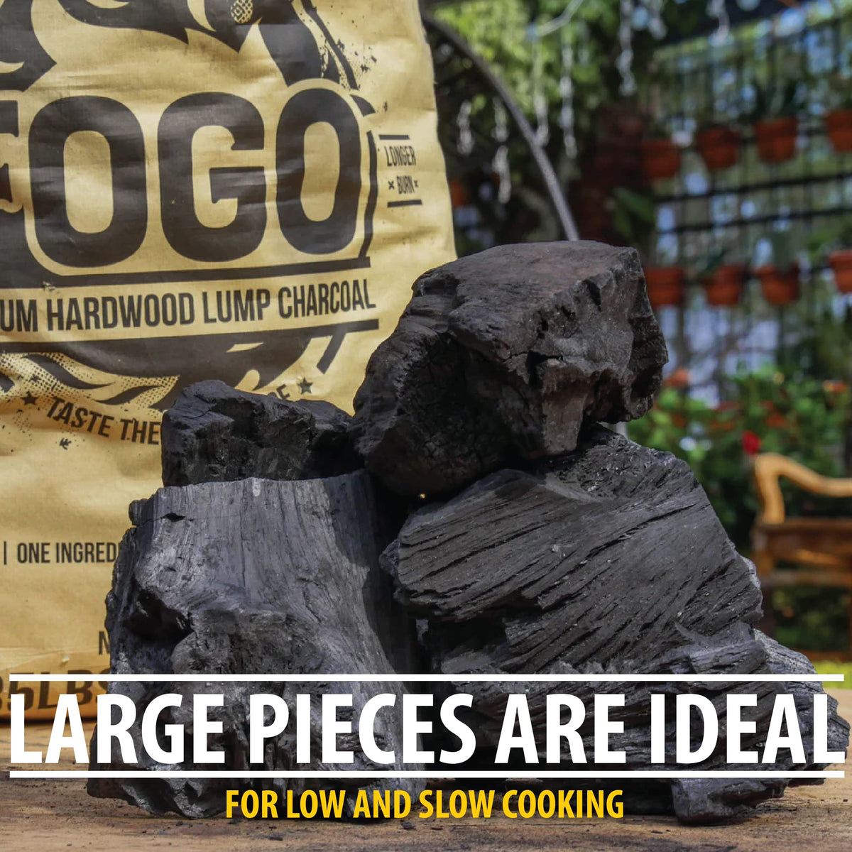 Hardwood Lump Charcoal 35 Pound Bag B9385