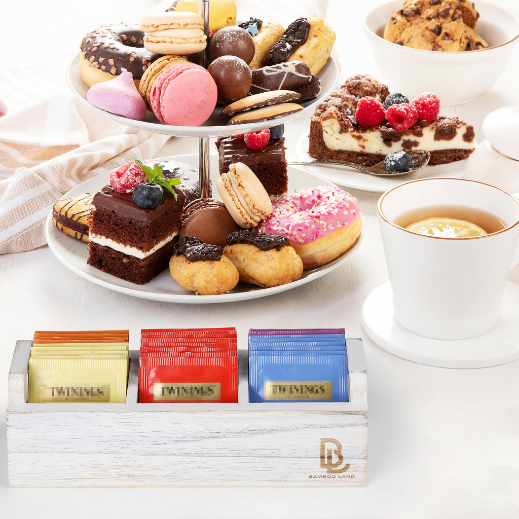 Wooden 3 Slot Tea Bag Organizer U963
