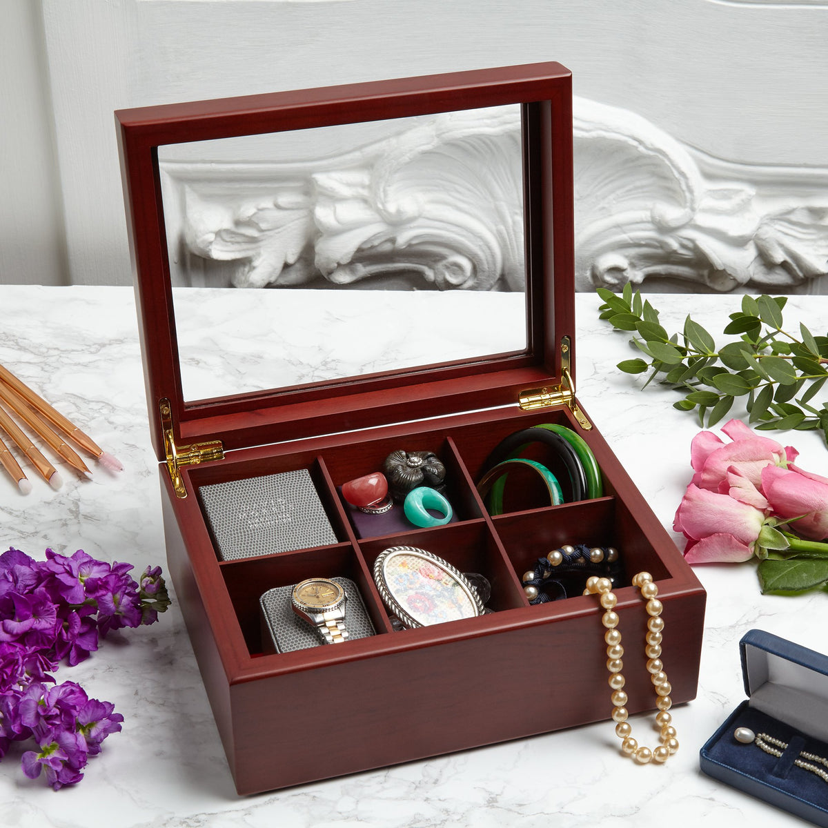 Wooden Tea Bag Organizer D408874