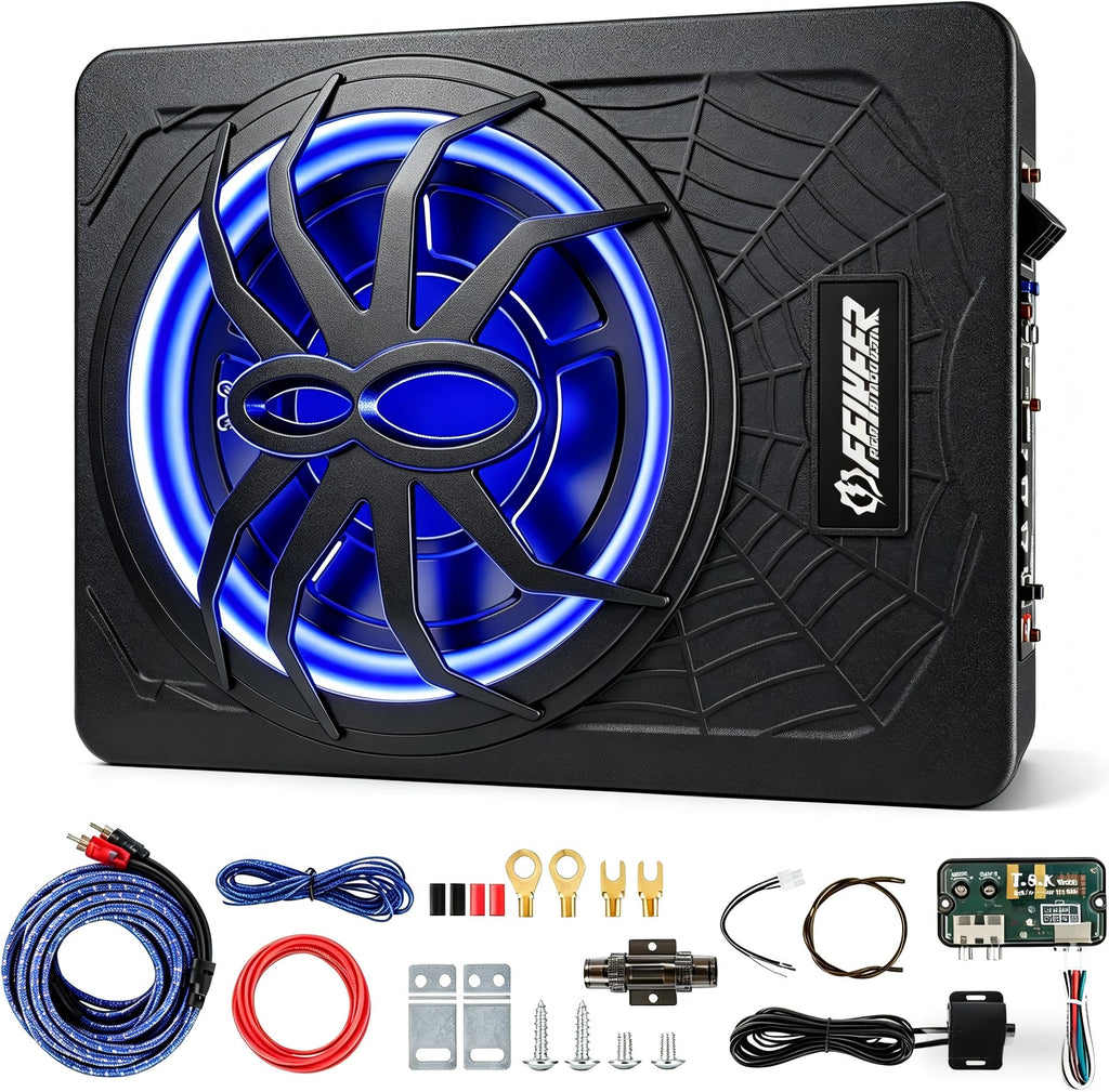10" 1200W UnderSeat Subwoofer and Amp Package T245
