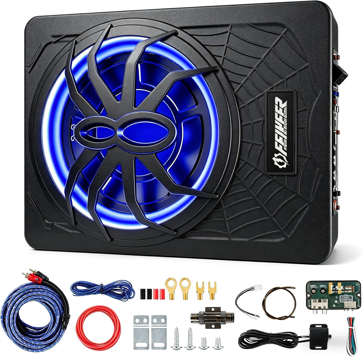 10" 1200W UnderSeat Subwoofer and Amp Package T245